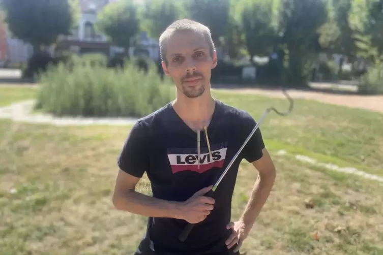 Steve Miller aus Kaiserslautern, der mehrere Klapperschlangen und Vogelspinnen besitzt. 