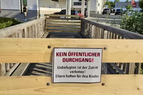 Seit einiger Zeit gesperrt: die Brücke. 