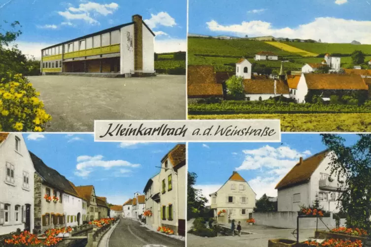 Postkarte aus Kleinkarlbach, um 1980.