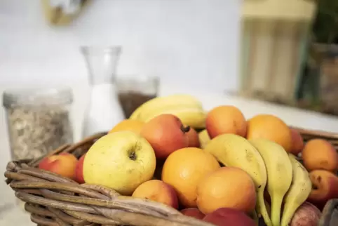 Obst war ebenfalls Bestandteil des Frühstücks. 