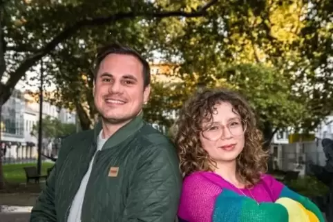  Die Co-Vorsitzenden des Grünen-Kreisverbands: Isabelle Neumann und Matthias Jurczak.