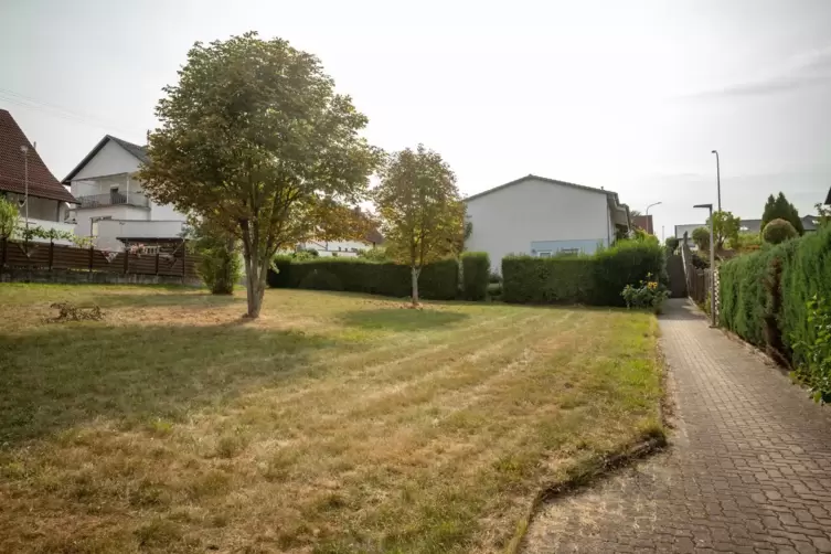 Eine Bürgerinitiative möchte in Bechhofen verhindern, dass dieses Grundstück bebaut wird. Rechts im Foto der öffentliche Weg, de