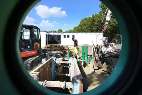 Bauarbeiten an der Uni: 2020 ist ein neues Container-Gebäude dazugekommen.