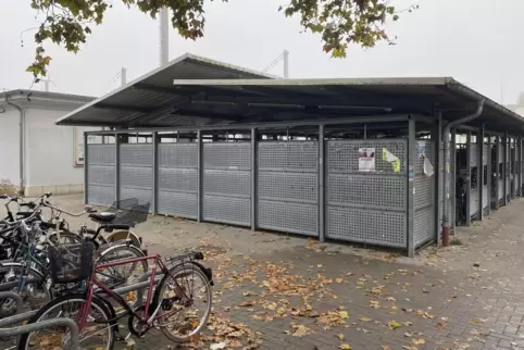 Bahnhof mit Fahrradabstellanlage: Tatort in einer Februarnacht. 