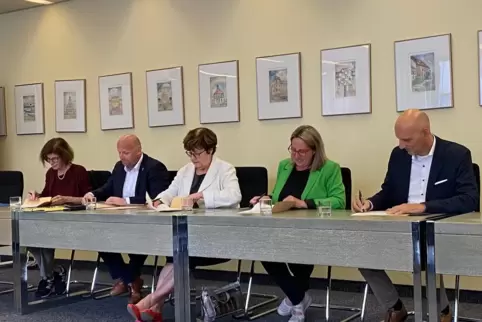 Volle Konzentration: Um den Beitritt des Landkreises Bad Dürkheim zur gemeinsamen Fachstelle Adoption zu besiegeln, waren etlich