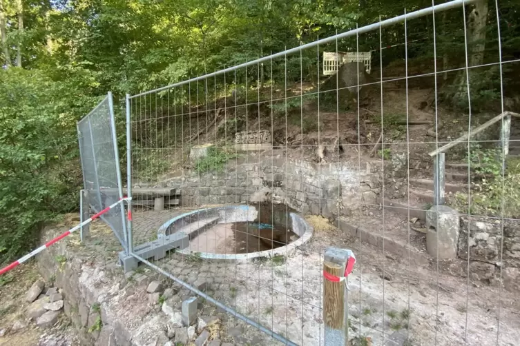 Das Kneippbecken am See (Grieser Seite) ist in einem &uuml;blen Zustand. Es soll erneuert werden.