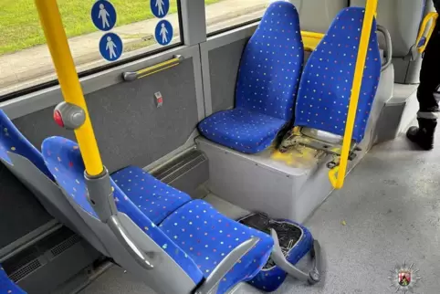 Die Polizei hat in Kaiserslautern einen Schulbus aus dem Verkehr gezogen. Zur langen Mängelliste gehörten auch defekte Sitzbänke