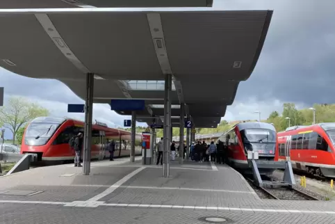 Der Bahnhof in Pirmasens. 