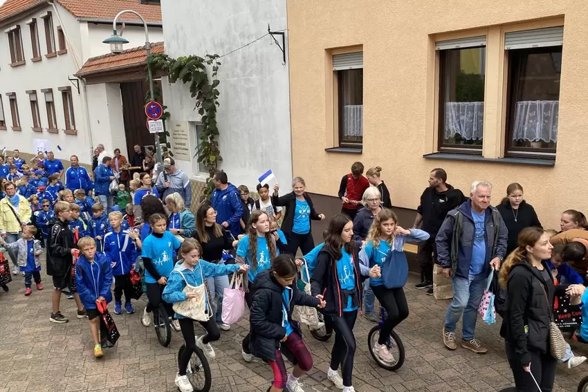 Die Einradfahrer des TuS Sausenheim.