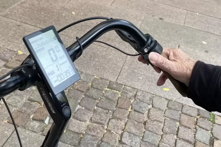 Ein Display am Lenker gibt Auskunft &uuml;ber Fahrgeschwindigkeit und Akku-Ladestand, 