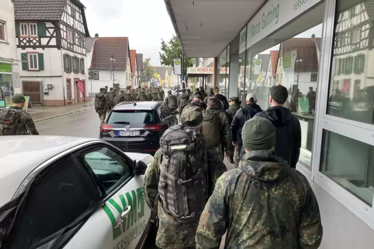 In den Stra&szlig;en von Herxheim. 