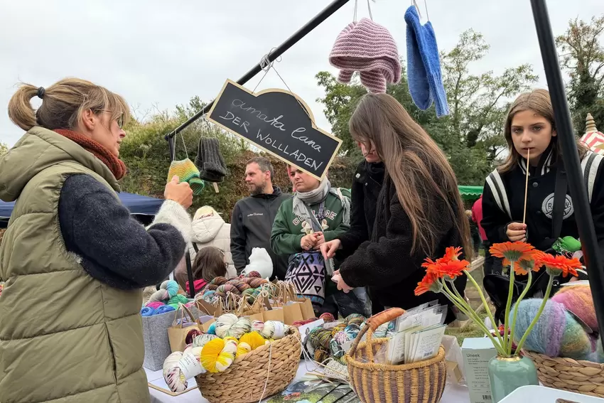 Stand des Wollladens.