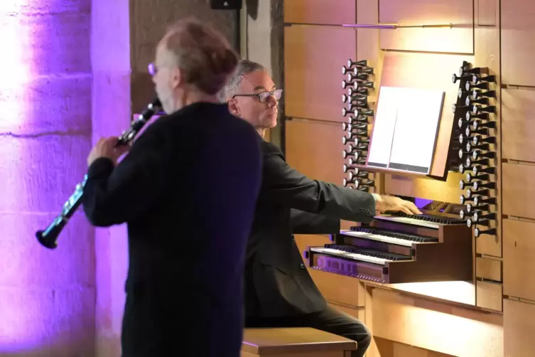 Christian Wolf, Klarinette, und Daniel Wolf, Orgel.