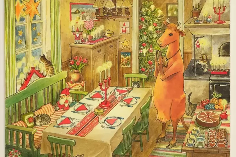 Bild aus &bdquo;Mama Muh feiert Weihnachten&ldquo;. 