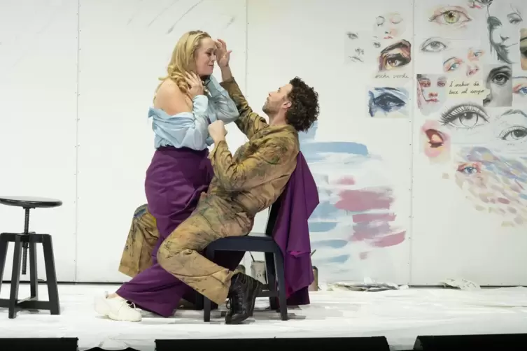 Szene aus Puccinis &bdquo;Tosca&ldquo;. 