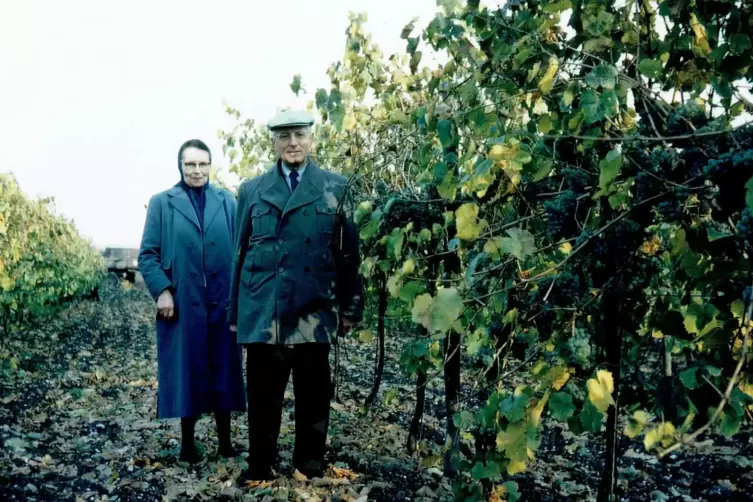 Er habe in der Nazi-Zeit Juden geholfen, sagt sein Enkel Christoph Hammel: Opa Fritz mit seiner Ehefrau Berta im Weinberg. 