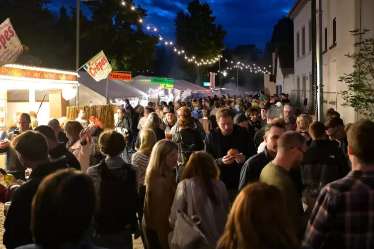 Festlich geschm&uuml;ckt: Die Altstadtfest-Beleuchtung im Einsatz.