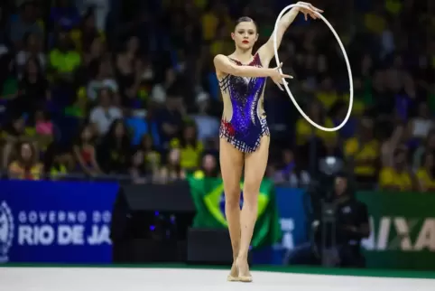 Aktuelle Team-Weltmeisterin: Anastasia Simakova, die bei der WM in Rio de Janeiro auch Bronze im Reifen-Finale holte, ist am Sam