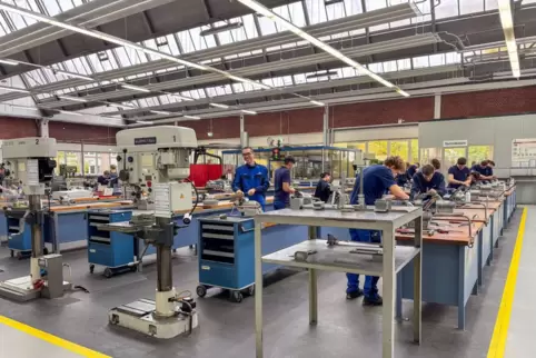 Die Lehrwerkstatt am Stammsitz von KSB in Frankenthal.