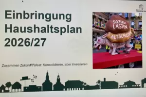 Der Doppelhaushalt für die Stadt Frankenthal: Oberbürgermeister Nicolas Meyer hat den Haushaltsplan in den Stadtrat eingebracht. Der Doppelhaushalt für die Stadt Frankenthal: Oberbürgermeister Nicolas Meyer hat den Haushaltsplan in den Stadtrat eingebracht.