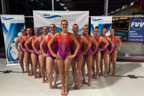 Das golddekorierte Team des VW Mannheim (von links nach rechts): Jasmin Krömer, Sonja Born, Diana Beisel, Andrea Horsinka, Jenni
