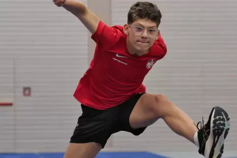 Ben-Luka Harde im Training in der Barbarossahalle.