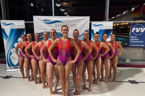 Das golddekorierte Team des VW Mannheim (von links nach rechts): Jasmin Krömer, Sonja Born, Diana Beisel, Andrea Horsinka, Jenni