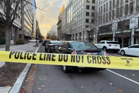 In dieser Straße in Washington wurden zwei Nationalgardisten angeschossen. 