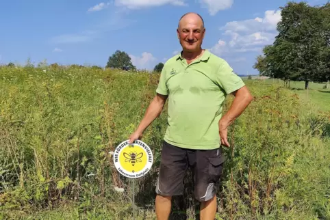 Greenkeeper Lothar Wiche ist beim Ersten Golfclub Westpfalz auf den Bereich Biodiversität auf dem Golfplatz spezialisiert. Die B