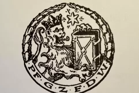 Das Wappen der PFWG, wie das bayerische Staatswappen und das Triumphkreuz im Dom zu Speyer gestaltet von Otto Hupp (1859-1949).