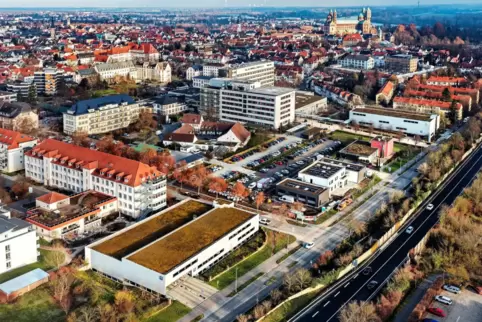 Bereich rund um das Diakonissen-Stiftungs-Krankenhaus. 