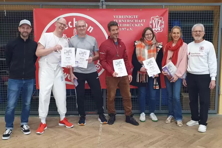 Die teilnehmenden Mams und Papas am Erzeuger-Cup der VT Zweibr&uuml;cken 2025 (von links): Stefan Ro&szlig;bach, Nicolas Becker, Torsten Pa