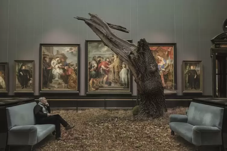 Ausschnitt aus Helmut Wimmers Endzeitstimmung &bdquo;The Last Day&ldquo; (2018) 