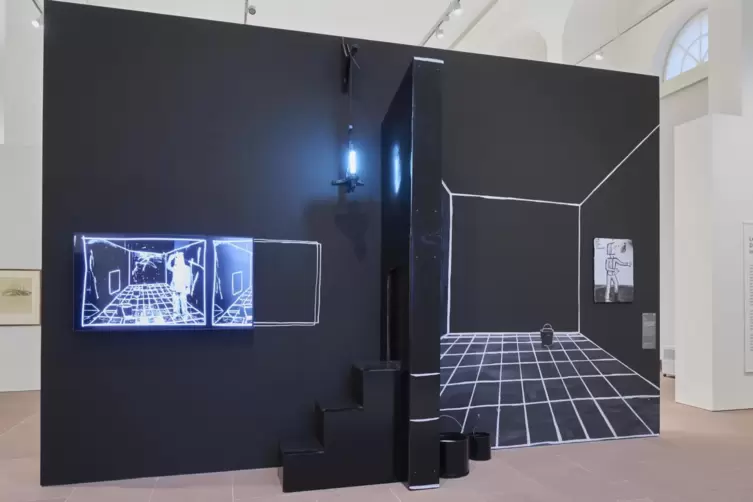 Julia Oschatz&rsquo; Videoinstallation &bdquo;Unter Tagen&ldquo;. 