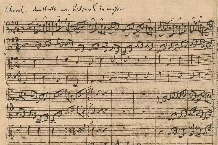 Bachs Autograph zum Choral.