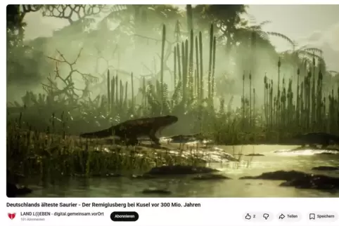 Vor 300 Millionen Jahren lebten riesige Reptilien im Gebiet des heutigen Pfälzer Berglands.