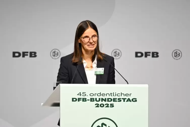 Beim DFB-Bundestag &uuml;berzeugte Silke Sinning.