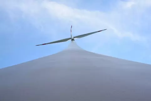  Eine Windkraftanlage im MVV-Windpark Freudenberg.
