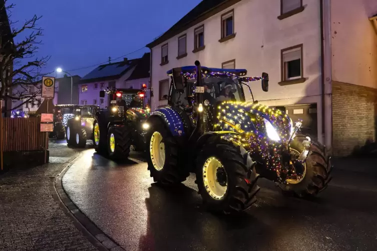 Lichter in der Dunkelheit. 