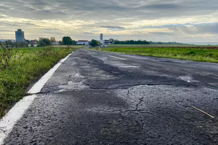 Auch die L446 zwischen Morschheim und Ilbesheim k&ouml;nnte besser aussehen.