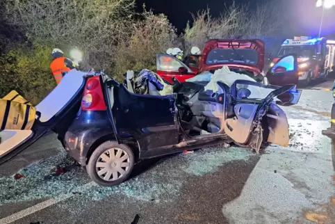 Die Feuerwehr befreite die Insassen des Peugeots per Crash-Rettung, bei der mögliche weitere Verletzungen in Kauf genommen werde