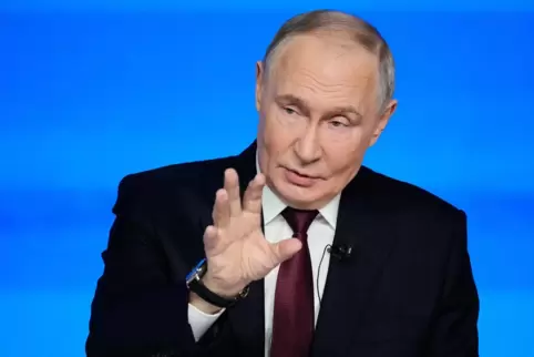 Wladimir Putin bei der jährlichen Pressekonferenz.