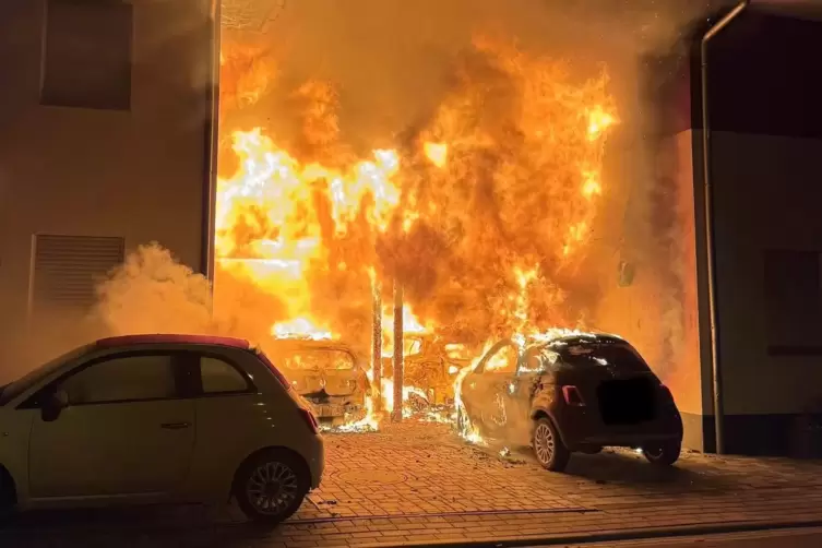 Schock in der Silvesternacht: In Birkenheide werden zwei H&auml;user und vier Autos Opfer der Flammen. 