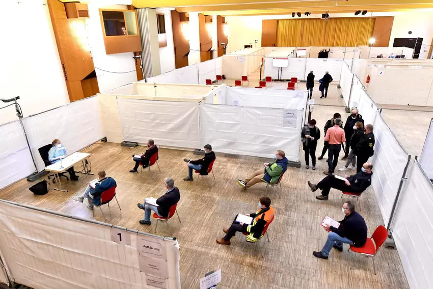 Während der Corona-Pandemie wurde die Salierhalle zum Impfzentrum.