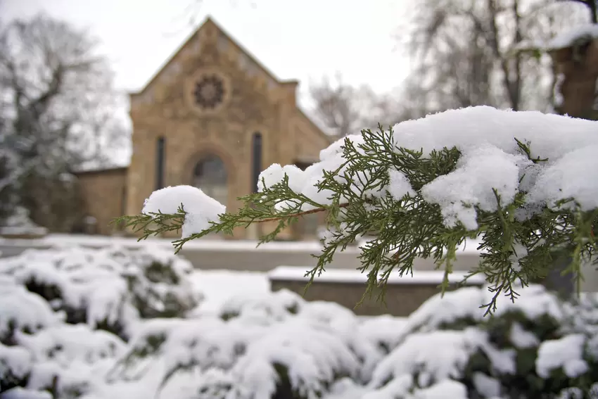 Der Parkfriedhof mit der alten Trauerhalle.