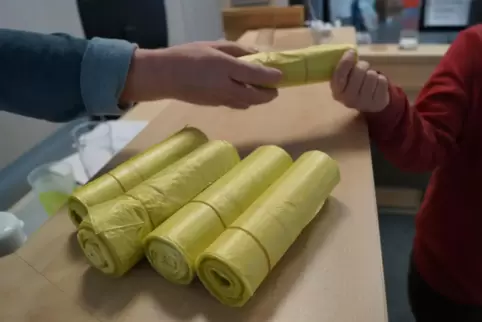 Werden immer mal wieder knapp: Gelbe Säcke. 