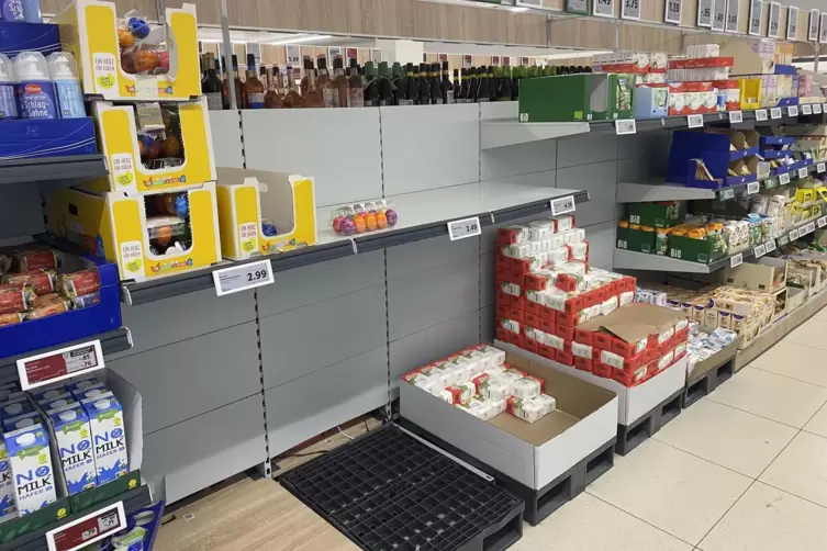In vielen Lidl-M&auml;rkten sieht es derzeit so aus.