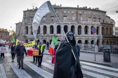 Protest in Rom gegen die Pläne des Bürgermeisters.