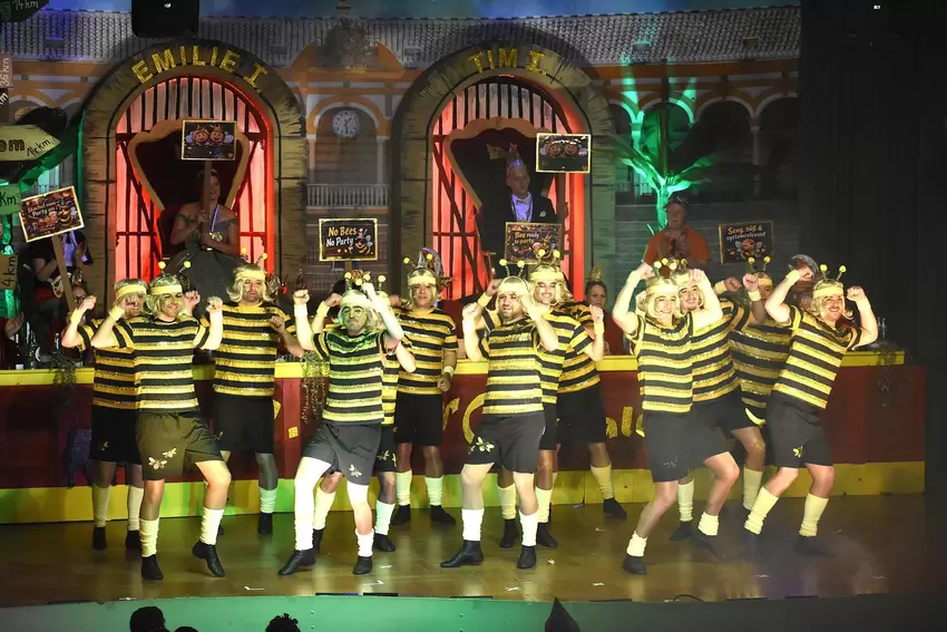 Das Männerballett als Bienenschwarm.
