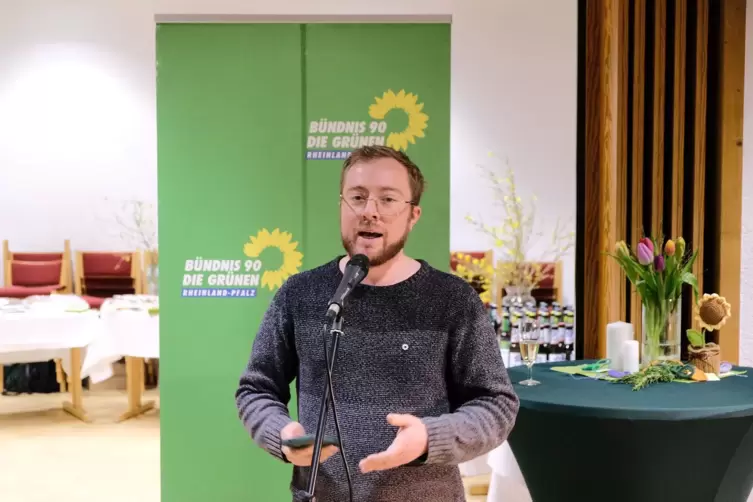 Der Gr&uuml;nen-Landesvorsitzende Paul Bunjes beklagte ein schlechtes politisches Klima. 